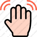 finger waving hand hand multimedia options gesture