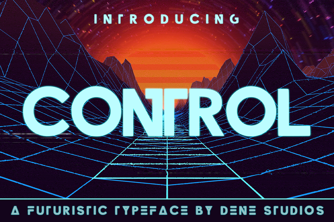 CONTROL - A Futuristic Typeface | Inventicons